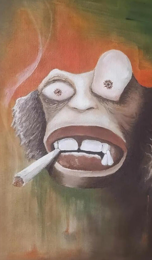 Bonobo The Smoking Monkey Print